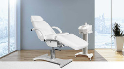 Silhouet-Tone Elite SILVER STAR Facial Treatment Bed, Hydraulic/Pneumatic, Pictured in Treatment Room Silhouet-Tone Elite SILVER STAR Facial Treatment Bed, Hydraulic/Pneumatic, Pictured in Treatment Room