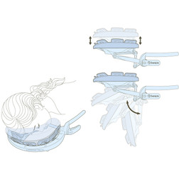 Earthlite Caress Self-Adjusting Head Rest Platform - side view Earthlite Caress Self-Adjusting Head Rest Platform - side view