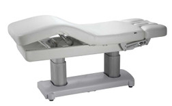SERENADE Luxury Electric Treatment Table, Double Pedestal legs adjusted