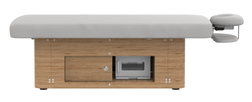 UL-Certified ECLIPSE Salon Top Spa and Treatment Table + Wooden Cabinet Base in a flat position