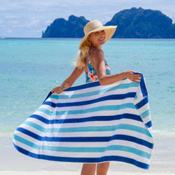 CABO Cabana Striped Spa & Resort Towels, in use CABO Cabana Striped Spa & Resort Towels, in use