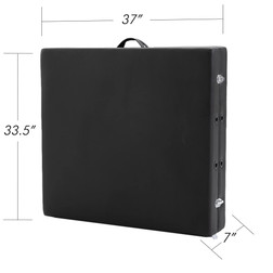 Low-Height 33.5" Wide Portable Massage Table folded dimensions