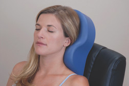 Custom Craftworks Massage Table Cervical Relief Pillow, OMNI in use Custom Craftworks Massage Table Cervical Relief Pillow, OMNI in use