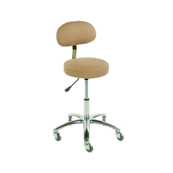 Touch America Therapist/Technician ProStool with Back, High Piston, Camel