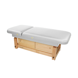 Touch America Stationary Treatment & Massage Table, FACE & BODY, White with optional cabinet Touch America Stationary Treatment & Massage Table, FACE & BODY, White with optional cabinet