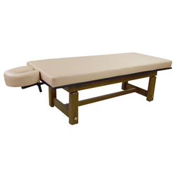 Touch America Outdoor Massage Table, SOLTERRA Teak, Almond