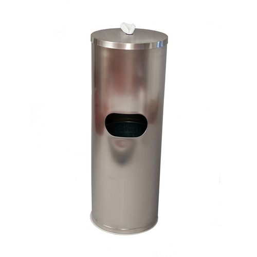 ERC Stainless Steel Wipes Dispenser, Hidden Wastebasket