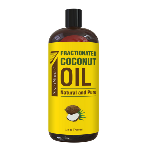 Seven Minerals Carrier Oil, Coconut Oil, Pure Fractionated, 32 oz