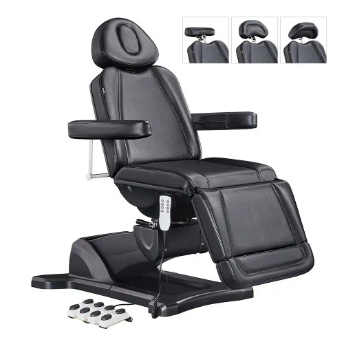 DIR Electric Plastic Surgery Chair, PAVO, Black, Easily Interchangeable Dual-Headrest 