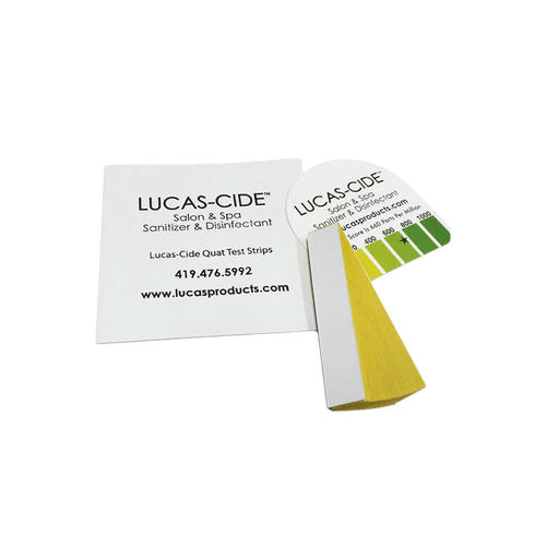 Lucas-Cide Salon and Spa Disinfectant Quat Test Strips, 15 Units