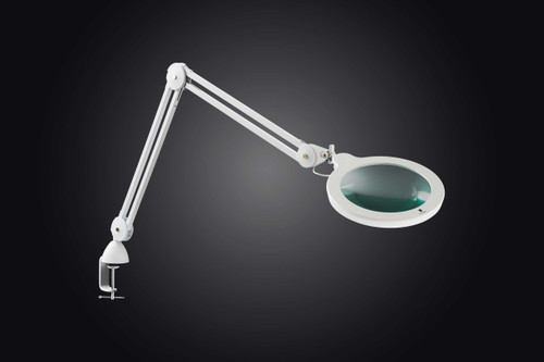 Daylight Co. MAG Lamp XL LED Magnifying Lamp, 7" Glass Lens, Dimmable 