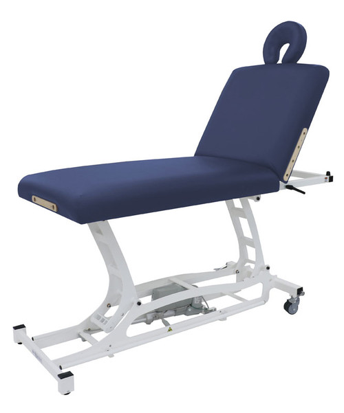 Custom Craftworks Classic Electric Massage Table, HANDS-FREE LIFT BACK  - Navy