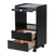 Earthlite Spa Furniture, Trolley, Alpha 2, Midnight Black, Open Drawers 