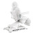 DIR Heated Esthetician Facial Chair, APOLLO, White, Back View