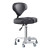 DIR Technician Stool, ZEN, Black, Front and Side View