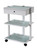 VELOCE White Spa Trolley + Glass Shelves