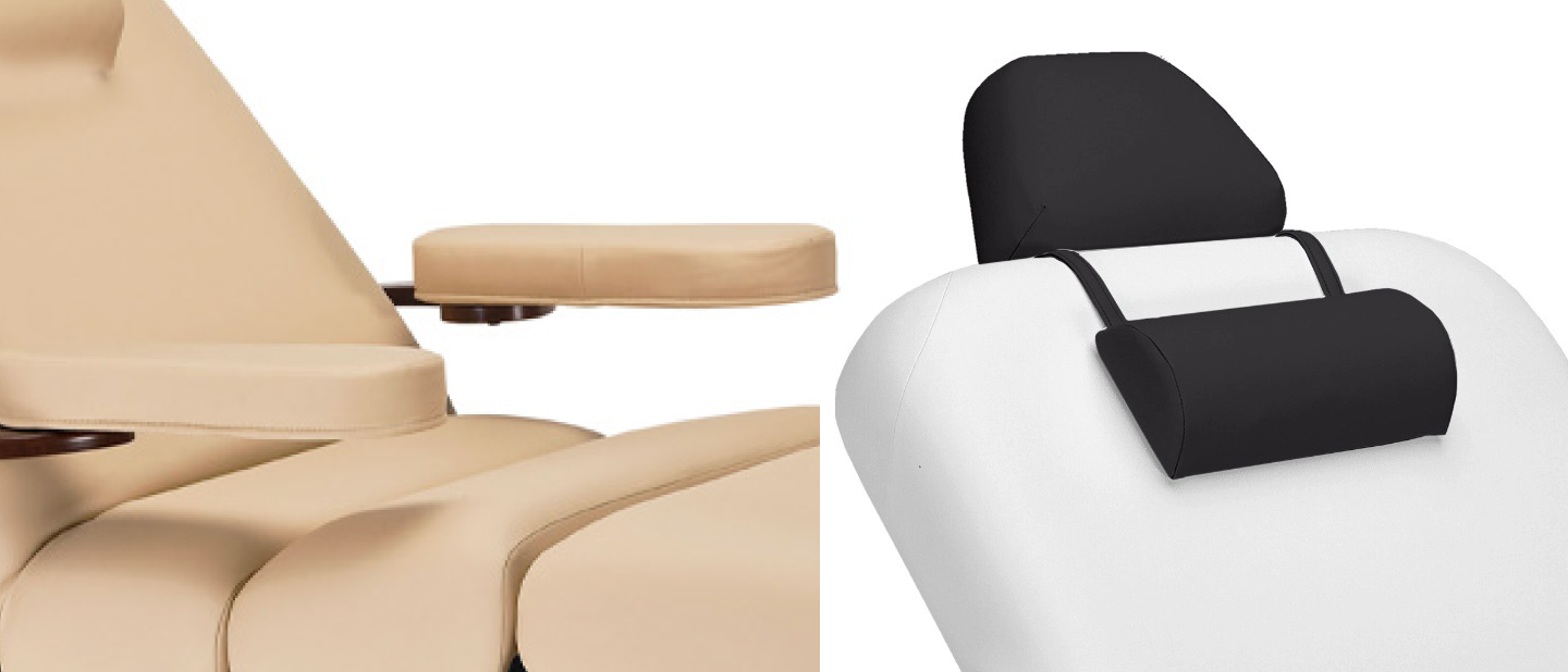 Baja Treatment Table with PivotPerfect Armrests, Salon Headrest, and Neck Roll