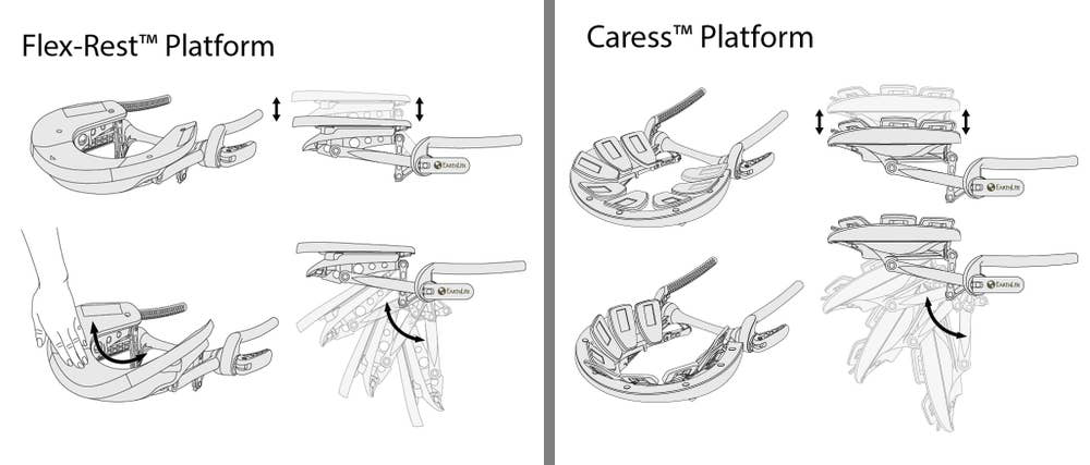 Flex-Rest and Caress Headrests