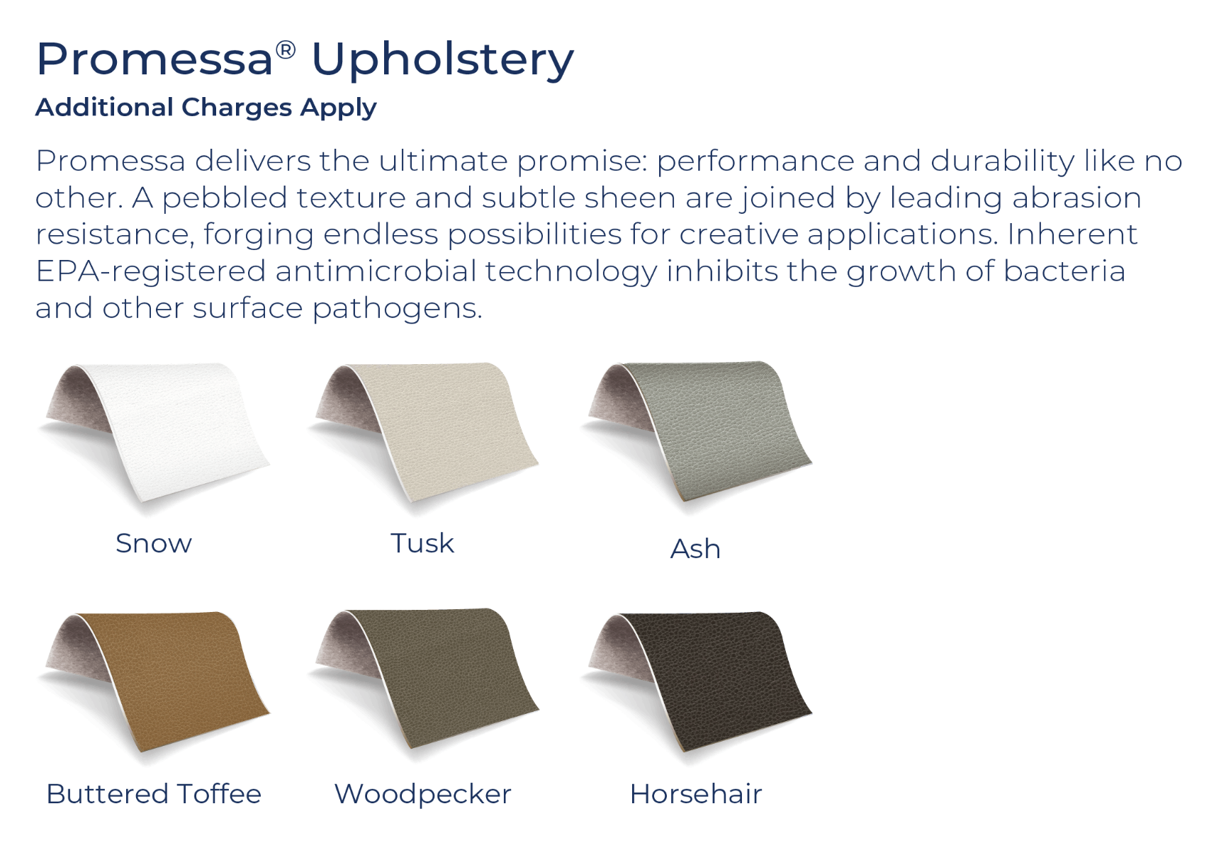 Promessa Upholstery Options