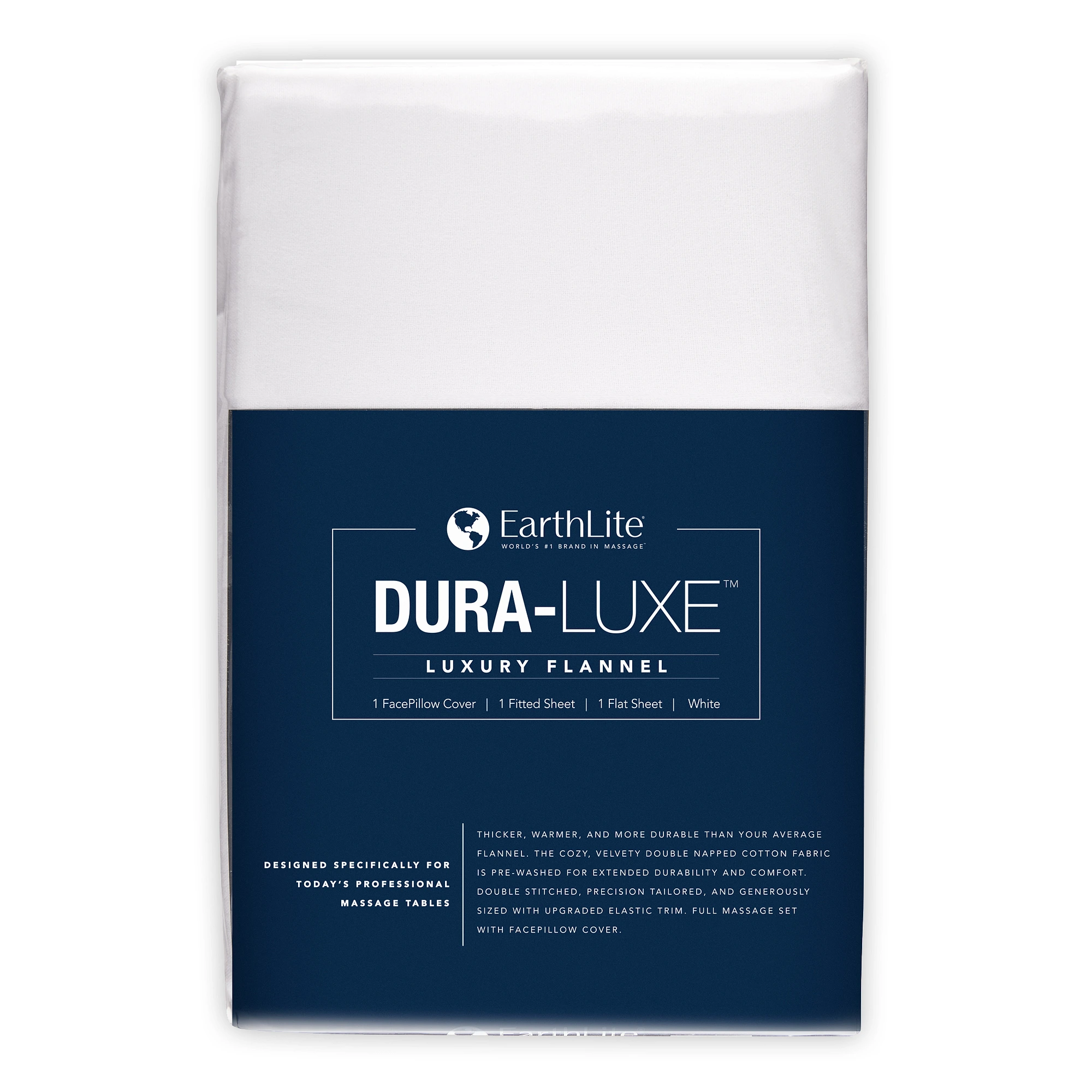 Dura-Luxe Flannel Sheet Set, White