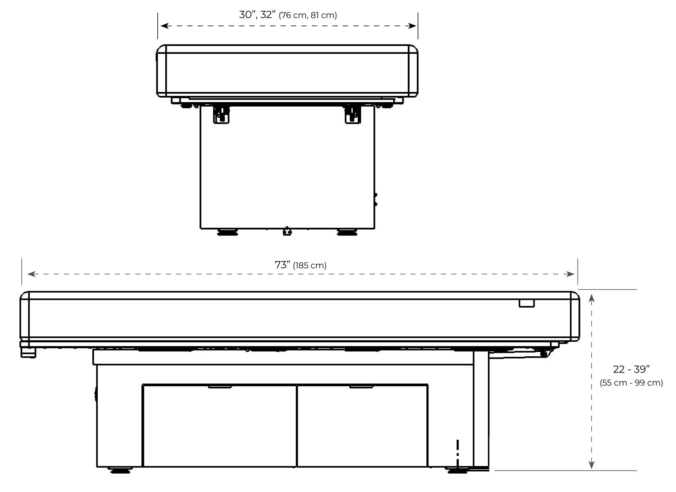 Insignia Treatment Table Dimensions