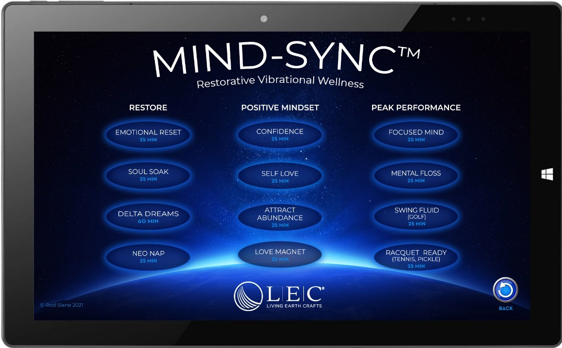 Mind-Sync Tablet Menu