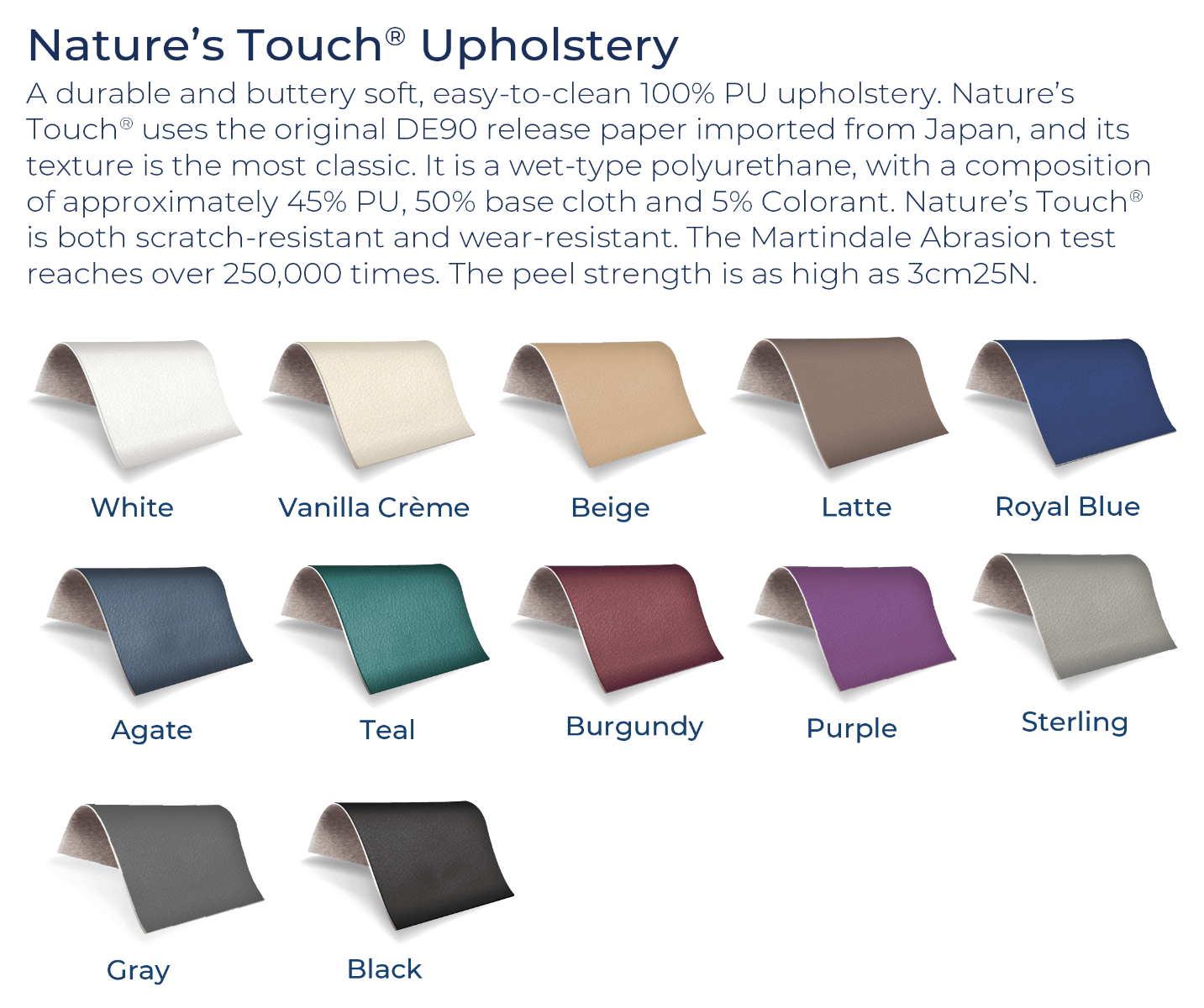 Natures Touch Upholstery Options