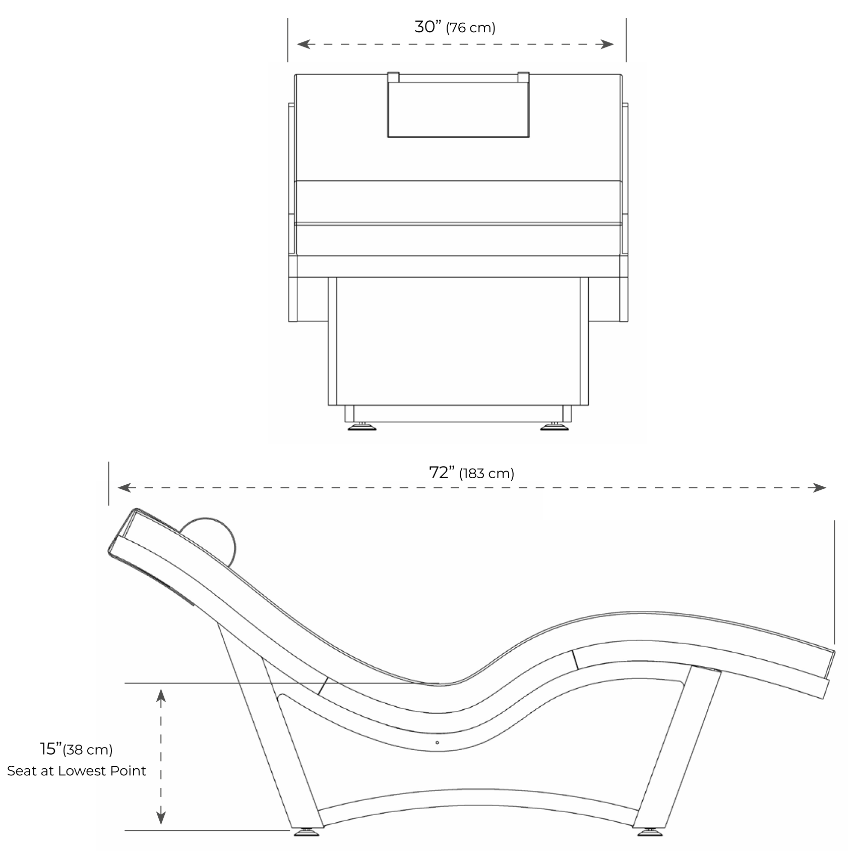 NuWave Lounger Dimensions