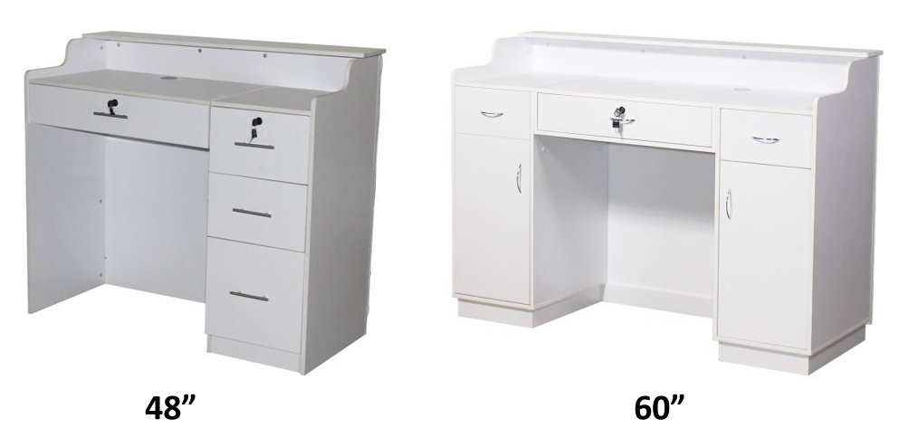 Reception desk width comparison Reception desk width comparison