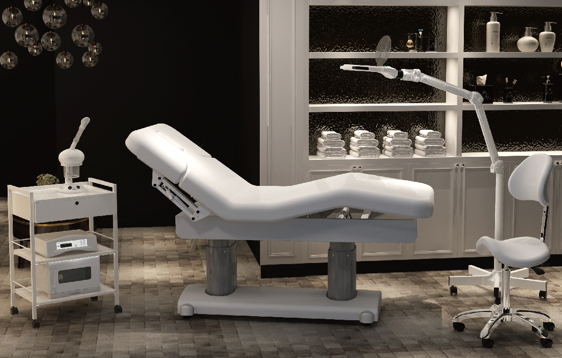 Serenade Electric Lift Massage Table in a Spa