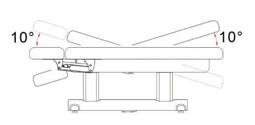 Serenade Electric Lift Massage Table Tilt Options