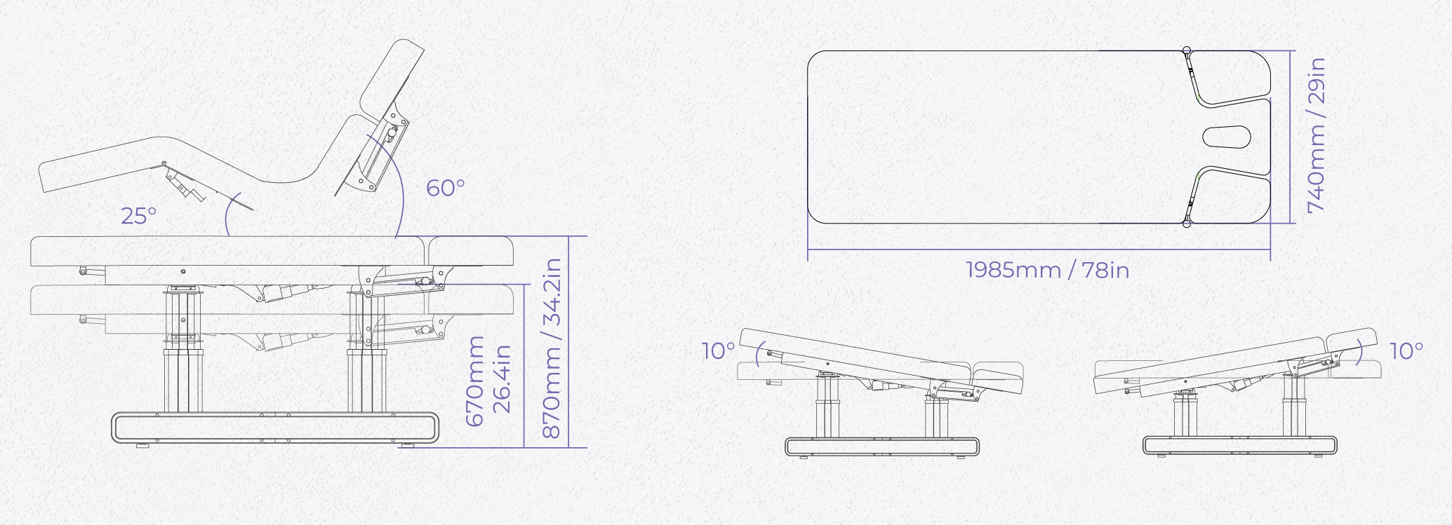 Solantra Table Dimensions