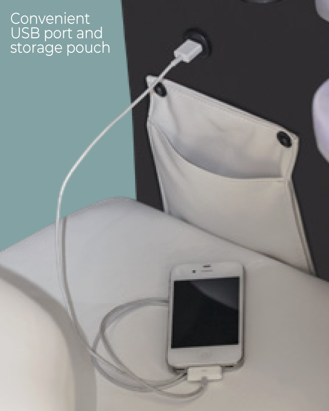 Storage Pouch and USB Outlet