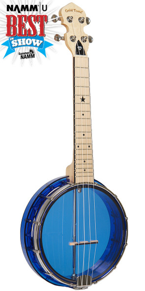 Gold Tone Little Gem (Sapphire): See-Through Banjo-Ukulele