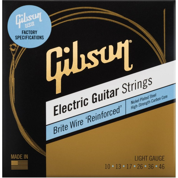 Gibson Brite Wire Reinforced Electric Guitar Strings Light 10-46