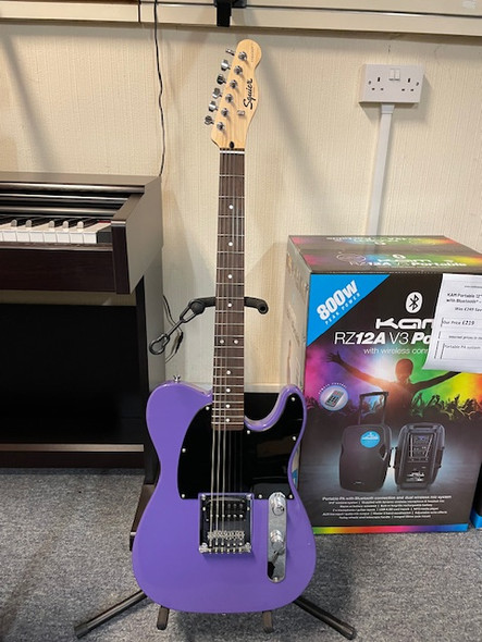 Fender Squier Sonic Esquire Electric Guitar  Ultraviolet Ex Display Fender Squier Sonic Esquire Electric Guitar  Ultraviolet Ex Display