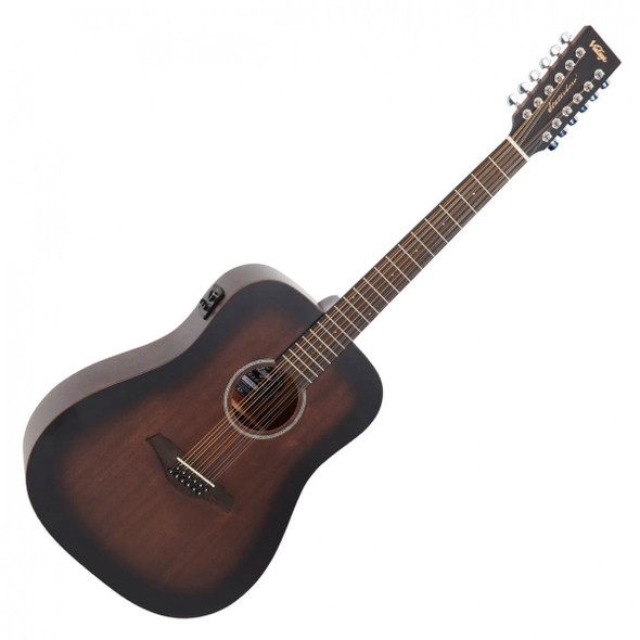 Vintage Statesboro' 'Dreadnought' Electro-Acoustic 12-String Guitar ~ Whisky Sour