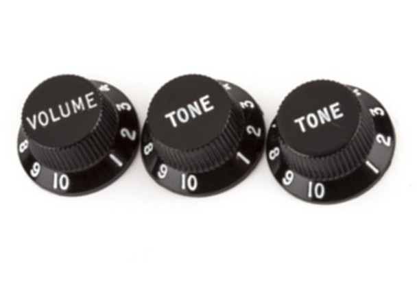 Black Guitar Knobs Set Of 3