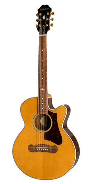 Epiphone J-200 EC Studio Parlor Electro Acoustic Guitar Vintage Natural