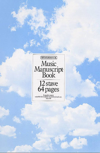  Music Manuscript Book: 12 Stave 64 Pages Spiral Bound