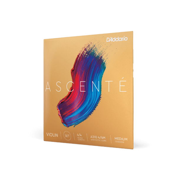 D'Addario Ascenté Violin String Set, 4/4 Scale, Medium Tension