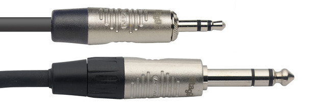 Deluxe 1.5Metre Cable 3.5mm STEREO JACK PLUG to 6.3mm Stereo Jack Socket