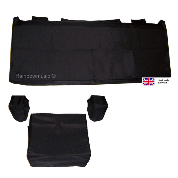 Dust Cover Plain Set For Yamaha Tyros 3 , 4, 5 Black