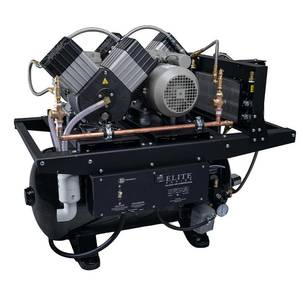 Tech West Elite Series dental air compressor angled view