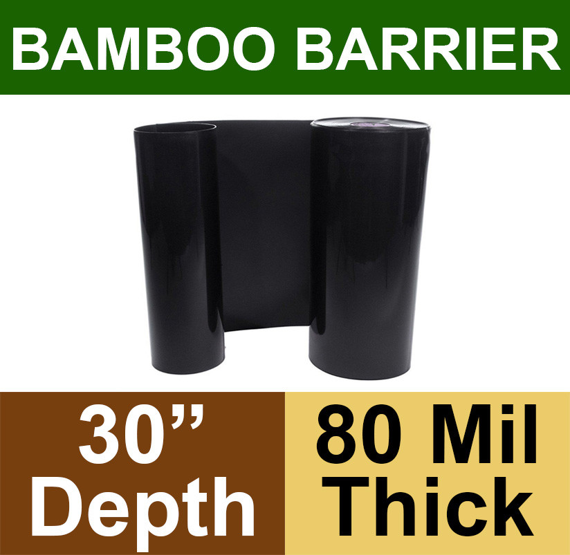 Bamboo Barrier Rhizome Barrier 30" x 100' Roll 80 mil Thickness Rhizome Barrier Supply