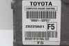 09-10 Toyota Corolla 89661-02F51 Computer Brain Engine Control ECU ECM Module 09-10 Toyota Corolla 89661-02F51 Computer Brain Engine Control ECU ECM Module