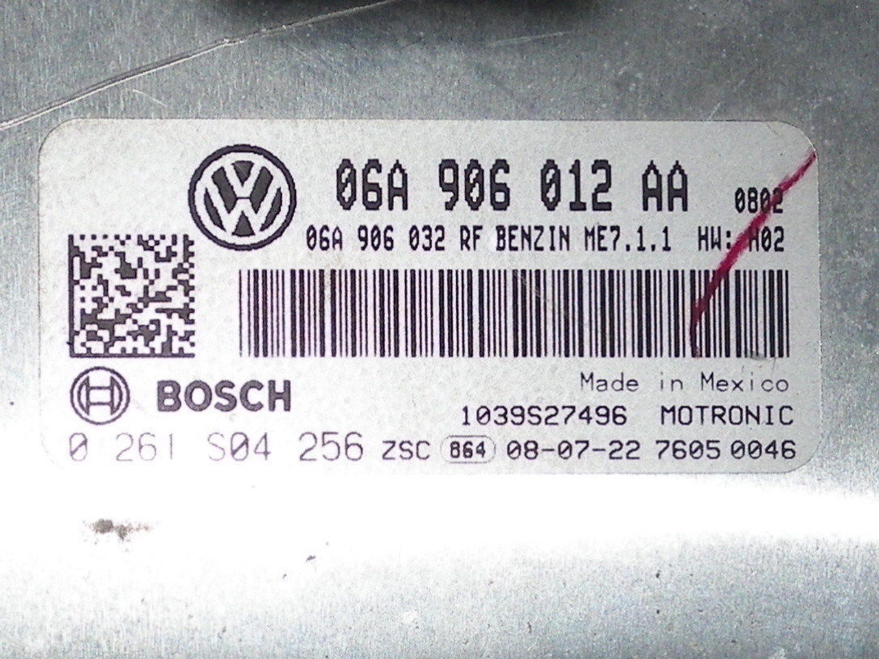 2011 11 JETTA GOLF 2.0L AT COMPUTER BRAIN ENGINE CONTROL ECU ECM MODULE UNIT