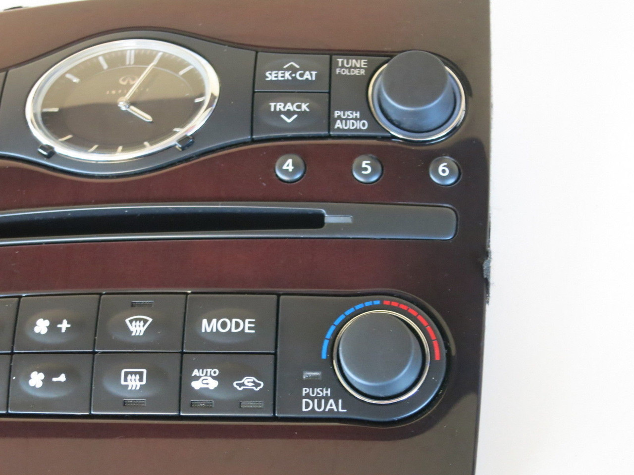 10-15 INFINITI EX35 "AUDIO CONTROL PANEL" TEMP CLIMATE UNIT HVAC OEM CC1688