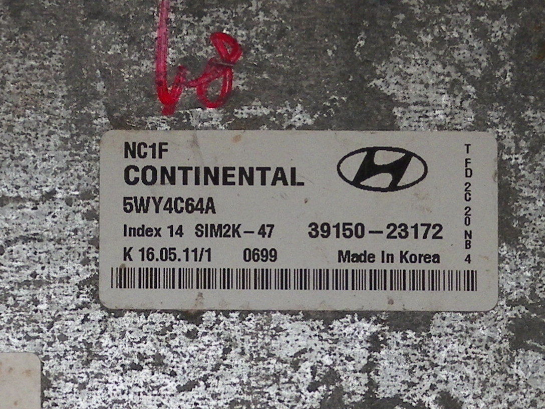 09 10 11 12 ELANTRA 2.0L AT COMPUTER BRAIN ENGINE CONTROL ECU ECM MODULE UNIT