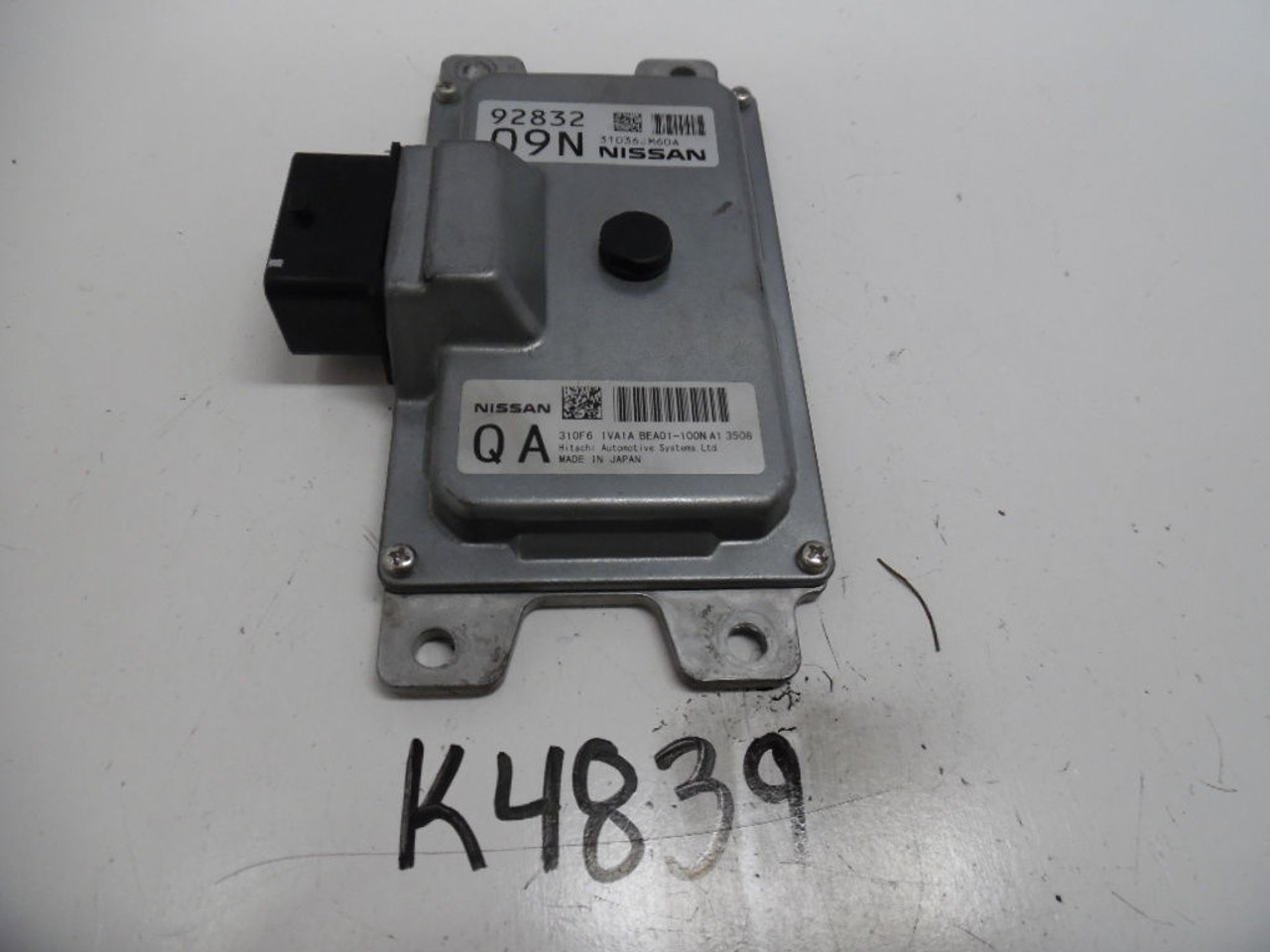 14 15 NISSAN ROGUE 310F6 1VA1A TRANSMISSION TCU TCM SHIFT MODULE UNIT K4839